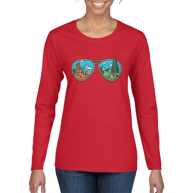 Beyond the Looking Sunglasses Women Long Sleeve Shirt
